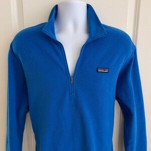Patagonia Men's fleece pullover sweater, royal blue, large, fair condition READ